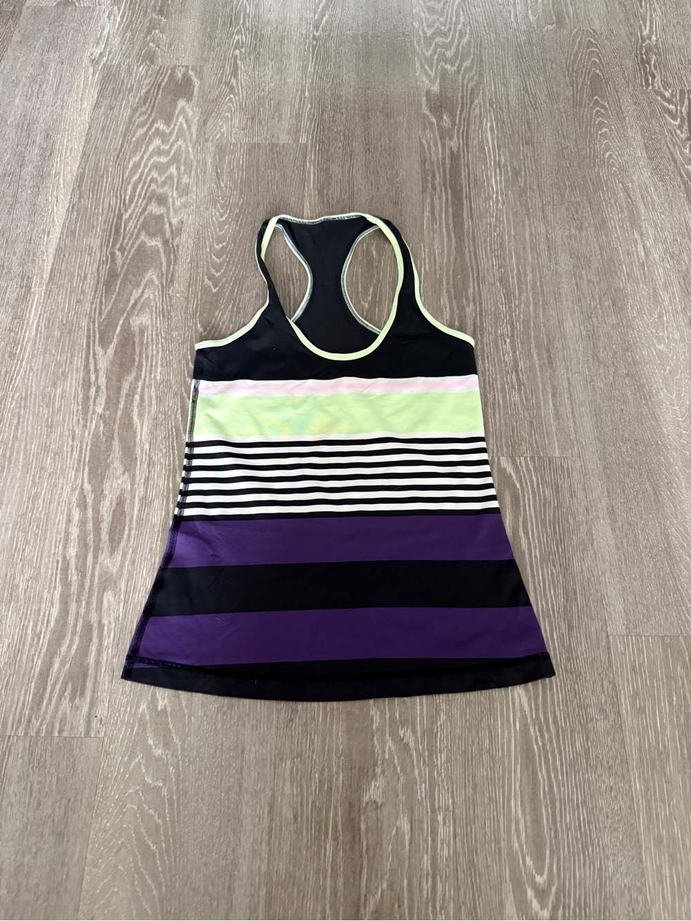 Lululemon Women’s Striped Racerback Workout Tank Size XS - Black & Purple
